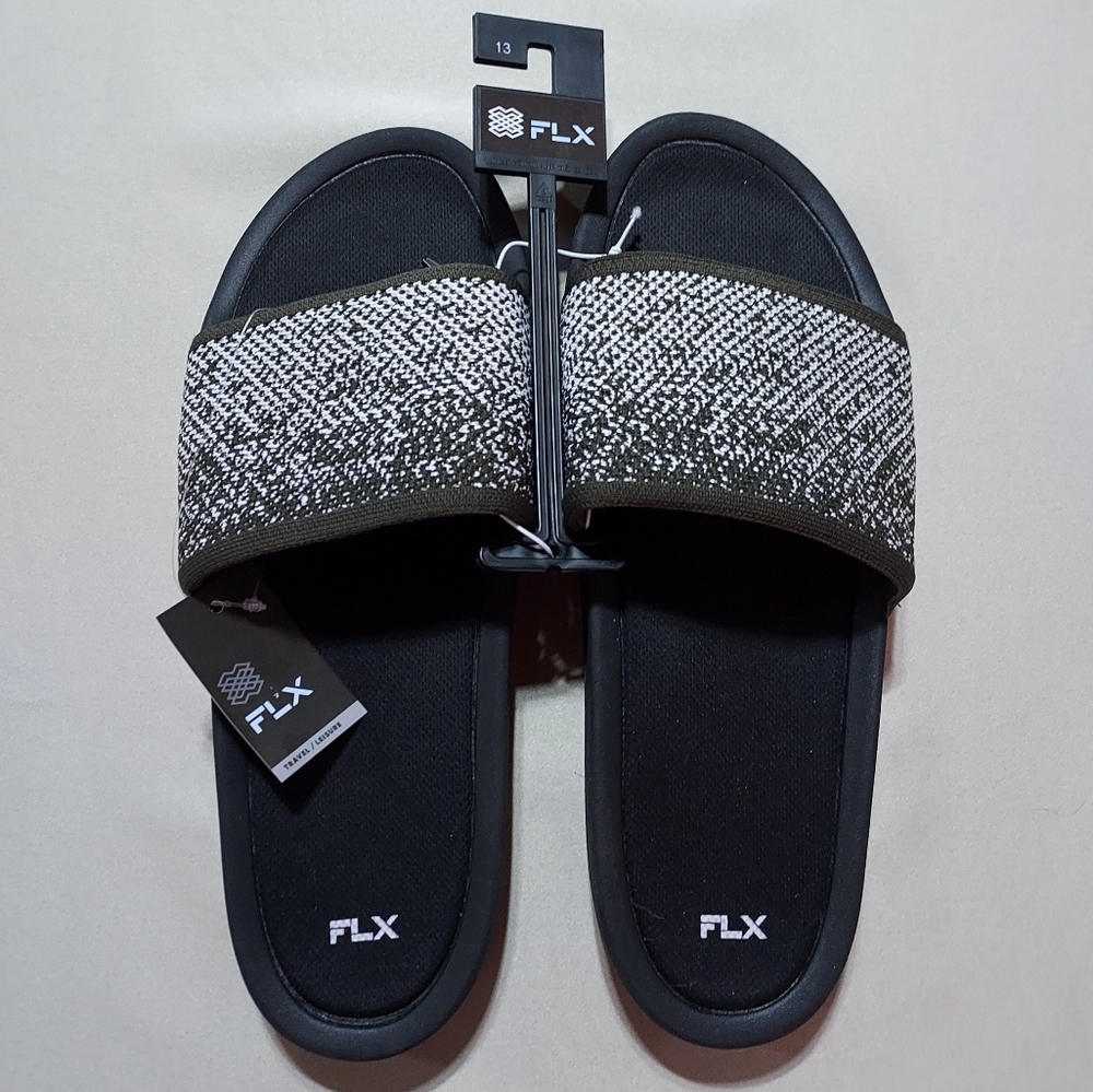 FLX slides sandals flip flops Size 13 NWT